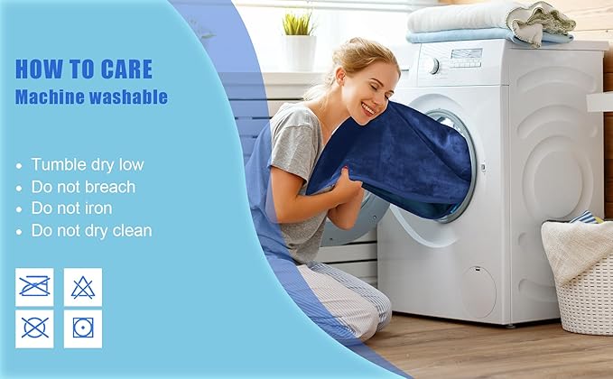 Waterproof King Size Blanket, Ultra-Soft, Water Resistant, Water Proof, Stain Proof, Leakproof & Spill-Proof Flannel (Navy Blue & Abyss Green, 90x108)