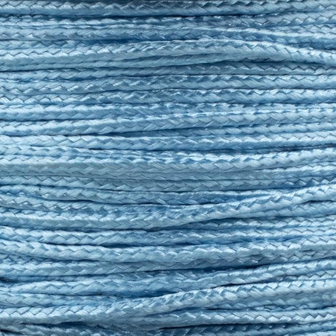 Paracord Planet Micro Paracord – Thin Braided Cord for Crafting, Fishing, and DIY Projects in 125 ft Spools – Light Blue