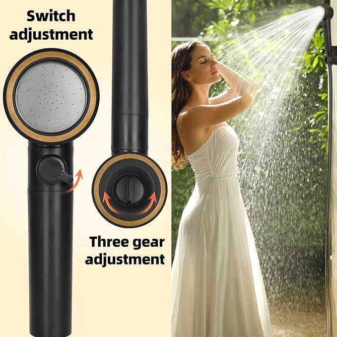 Portable Shower for Camping, 10000mAh Outdoor Electric Shower Pump Rechargeable IPX7 Waterproof Camp Shower with LED Display and 2 Head Nozzle for Camping, Hiking, Travel, Car, Pet