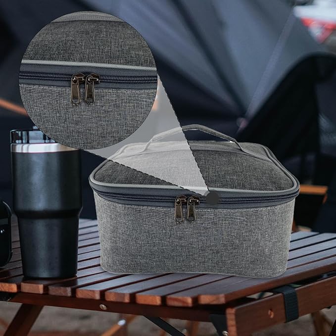 Gas Canister Storage Bag Camping Utensil Bag Pouch Protector Carry Case Tableware Storage Organizer for Picnic Travel Camping