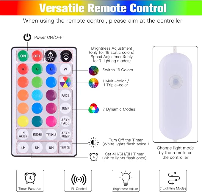 132Ft Rope Lights for Outside, Waterproof 18 Colors Changing Rope Lights Fairy String Lights with Remotes, 400 LEDs Dimmable Twinkle Christmas Lights for Bedroom Patio Halloween Decorations