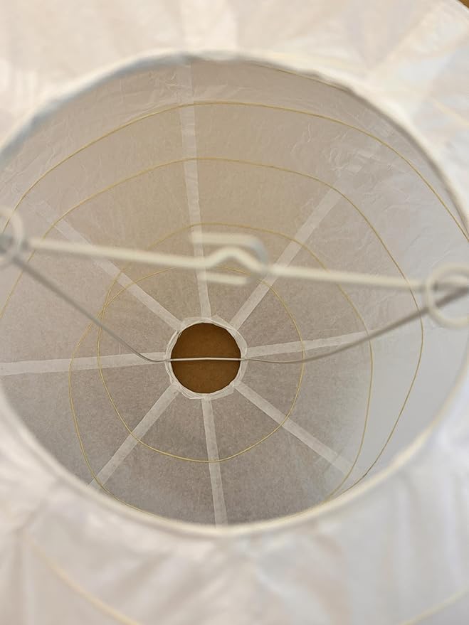 (19.69'') Spheroidal Large Round Paper Lantern Lamp，White Irregular Hanging Lanterns Shades，Japanese Lantern Vintage Rice Paper Pendant Lamp Shades