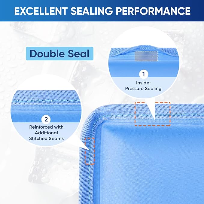 APEXUP Gel Ice Packs for Injuries Reusable, Flexible Double Sided Cold Packs for Injuries, Ice Pack for Knee, Shoulder, Back, Hip, Leg, Arm (Blue, S, 1PK)