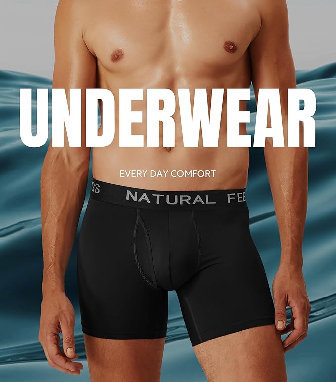 Natural Feelings Mens Underwear Coolzone Boxer Briefs for Men Pack Stretch Performance Quick Dry Sports Underwear