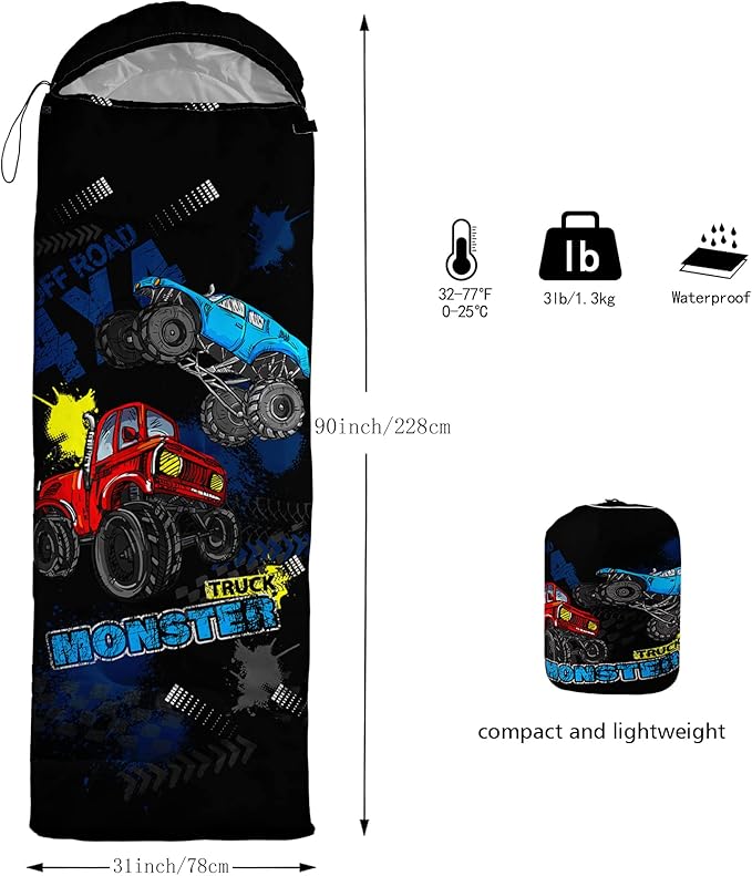 QOOMO Camping Sleeping Bags,3 Season Warm & Cool Weather,Lightweight,Waterproof Sleeping Bags for Adults & Kids,Traveling,and Outdoors,Camping Gear Equipment