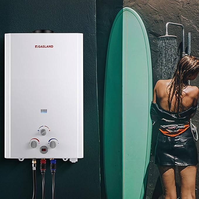 GASLAND 4.22GPM Outdoor Propane Tankless Water Heater, 16L Gas Outdoor Shower, On Demand Hot Water Heater for Off Grid