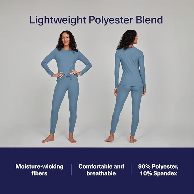 Thermal Underwear for Women Long Johns Women Thermal Top Bottom Fleece Lined Base Layer Pajamas Cold Weather