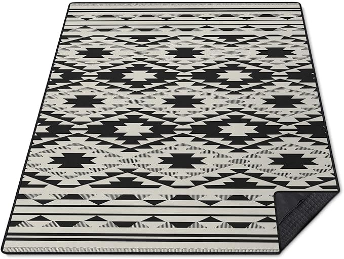 Boho Picnic Blankets Waterproof Foldable, 80″X80″ Tribal Large Picnic Mat Outdoor Blanket for Grass, Thick Beach Blanket Sandproof Picnic Accessories for Camping Party Park Patio Hiking