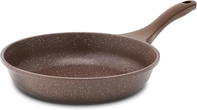 SENSARTE Nonstick Frying Pan Skillet, Omelette Pan, Healthy Stone Cookware Chef's Pan, PFOA Free, Toffee Brown (12.5 Inch)