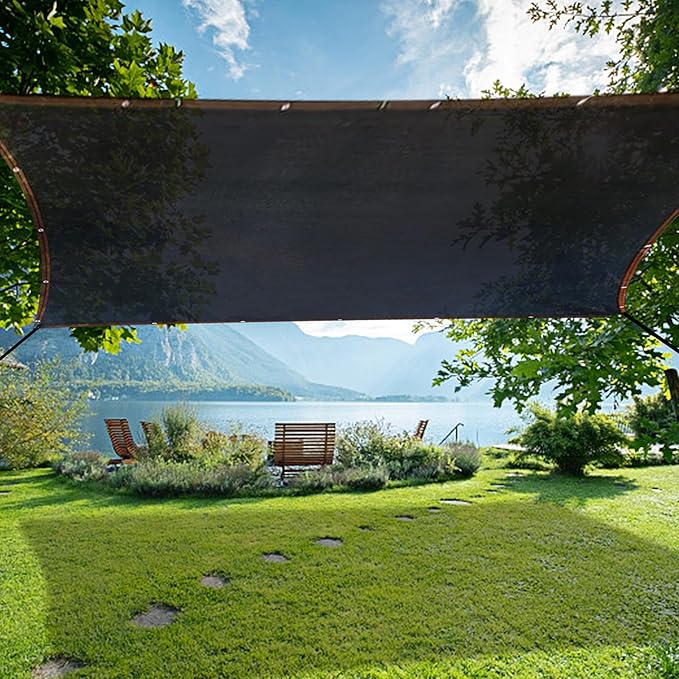 winemana 90% Shade Cloth, Dog Kennel Shade Cover, 20 x 48 FT Sturdy Durable Sunblock Shade Mesh Tarp with Grommets for Patio Plants Greenhouse Chicken Coop Porch