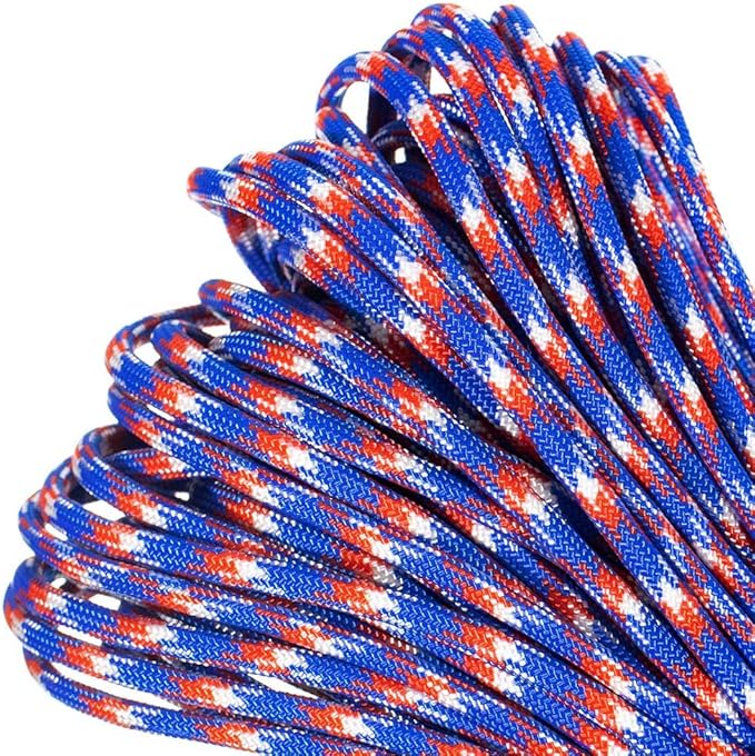 Paracord Planet Genuine Type III 550lb Paracord – Nylon Cord in Solid, Multi, and Reflective Colors – 25+ Colors and Length Options of 10', 25', 50', and 100'