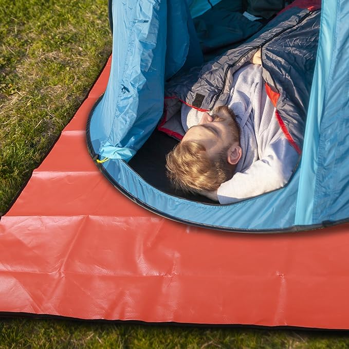 RedSwing 6 Pack Emergency Blankets, Waterproof Survival Thermal Tarp, Multipurpose Reflective Insulated All Weather Blankets for Camping Hiking, Orange