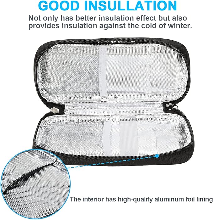 YOUSHARES Insulin Cooler Travel Case - Travel Ice Pack for Diabetic Organize Supplies Diabetes Bags Insulated Cooling Bag (Rose)