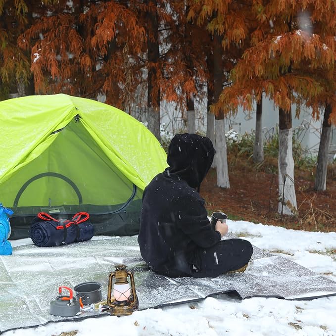 RedSwing 4 Pack Emergency Blankets, Waterproof Survival Thermal Tarp, Multipurpose Reflective Insulated All Weather Blankets for Camping Hiking, Orange