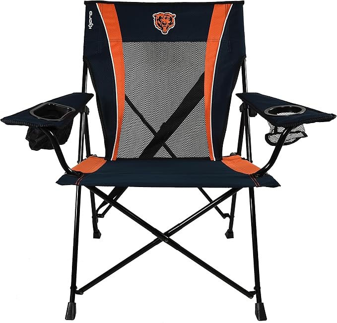 Kijaro Sports Fan Folding Chair, 26" L x 35.5" W x 37" H, Chicago Bears