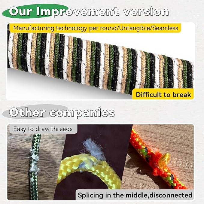 HIKEMAN Reflective Tent Rope Guyline - 4M Camping Guide Ropes,3mm Tent Guy Ropes Cord with Aluminum Tensioners Adjuster for Outdoor Camping Hiking Caravan Awning Tents (Army Green, 3mm)