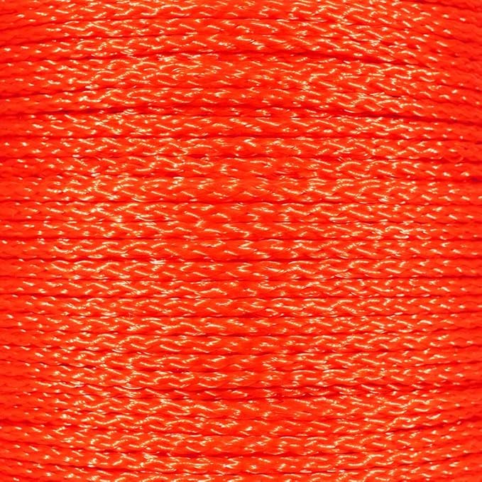 Hollow Braid Polypropylene Rope (1/4 Inch, 100 Feet, Orange) - Barrier Rope - Trail Marking, Crowd Control, Golf Courses