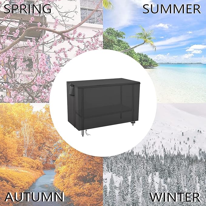 Outdoor Prep Table Cover 72 Inch, Waterproof Patio Stainless Steel Metal BBQ Table Cover All Season Protection for Outdoor Table - 72 x 30 x 34 Inch