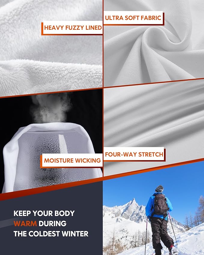 CL convallaria Thermal Underwear Long Johns Set Mens Winter Gift Hunting Gear Sport Base Layer Bottom Top