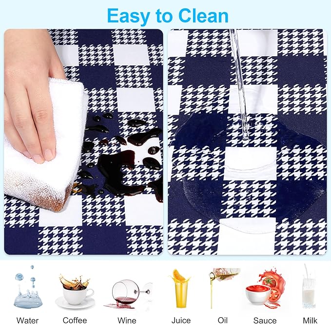 Picnic Table Cover with Bench Covers Portable Table Cloth Built-in Storage Pocket Picnic Table Covers with Elastic Waterproof Camping Essentials for RV Camping