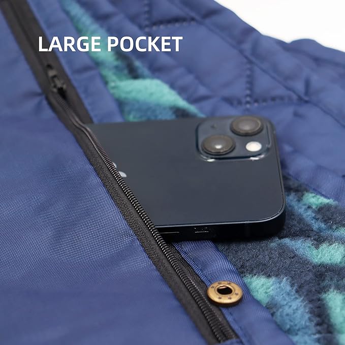 Outdoor Waterproof Blanket, Foldable Fleece Stadium Blanket for Outdoor Sports Event, Camping, Concerts, Car, Pet, Picnics - Windproof, Wearable, Machine Washable 80" x 58"