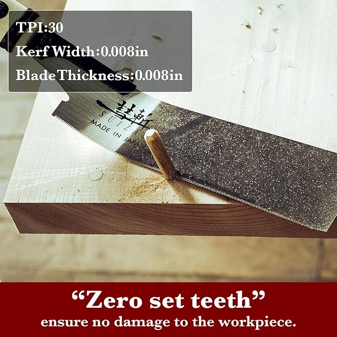 SUIZAN Flush Cut Saw 7" - Professional Japanese Pullsaw Handsaw Woodworking Tools