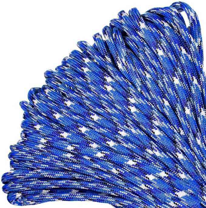 Paracord Planet Genuine Type III 550lb Paracord – Nylon Cord in Solid, Multi, and Reflective Colors – 25+ Colors and Length Options of 10', 25', 50', and 100'