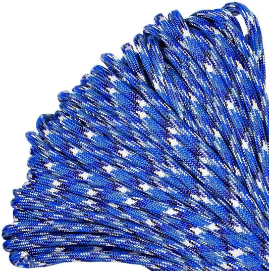 Paracord Planet Genuine Type III 550lb Paracord – Nylon Cord in Solid, Multi, and Reflective Colors – 25+ Colors and Length Options of 10', 25', 50', and 100'