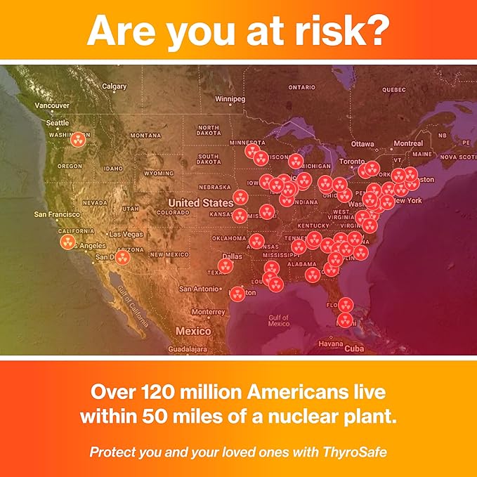 65mg Potassium Iodide Tablets (40 Pack) - Protects Your Thyroid from Nuclear Radiation Exposure