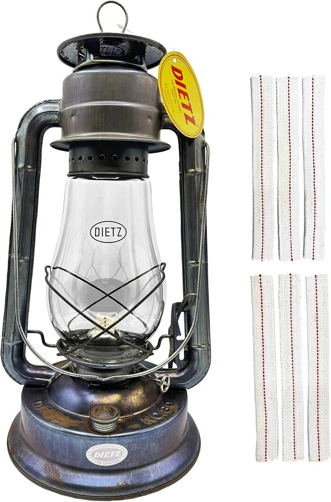 Light of Mine - Dietz #80 Blizzard Oil Lantern with 7/8" Replacement Wick Strips (Unfinished)