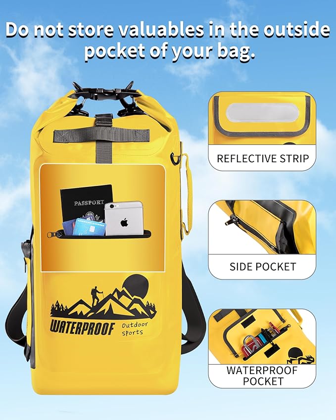 IDRYBAG Dry Bag Backpack Waterproof Floating 20L/30L/40L, Dry Bags Waterproof Backpack for Men, Dry Sack Waterproof Bag