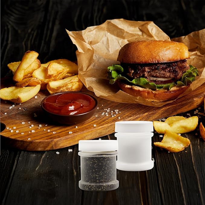 Cornucopia Brands Mini Plastic Spice Jars w/Sifters (12-Pack, White); 2 Tablespoon Capacity (1 Fluid Ounce) Spice Bottles for Travel, Glitter, Gifts, Favors