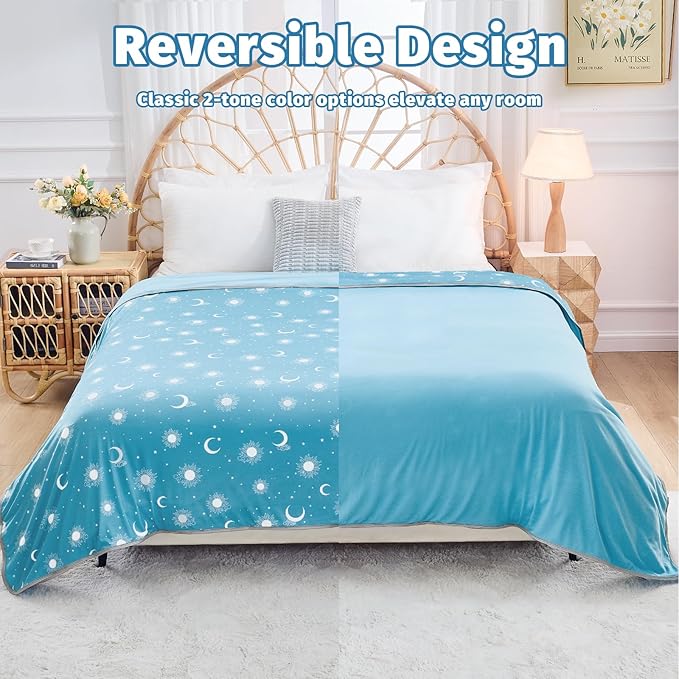 inhand Cooling Blanket King Size (90"x108") - Cooled Blankets for Hot Sleepers Lightweight Breathable Summer Blanket for Sleeping Night Sweats to Keep Cool in The Heat -Aqua