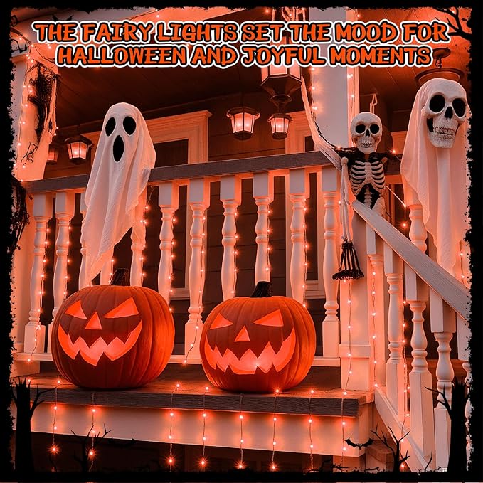 Macarrie Fairy Lights USB Powered 16 ft 50 LED String Lights Plug in for Xmas Indoor Outdoor Party Wedding Home Festival Tree Garden Decoration(Orange,3 Pcs)