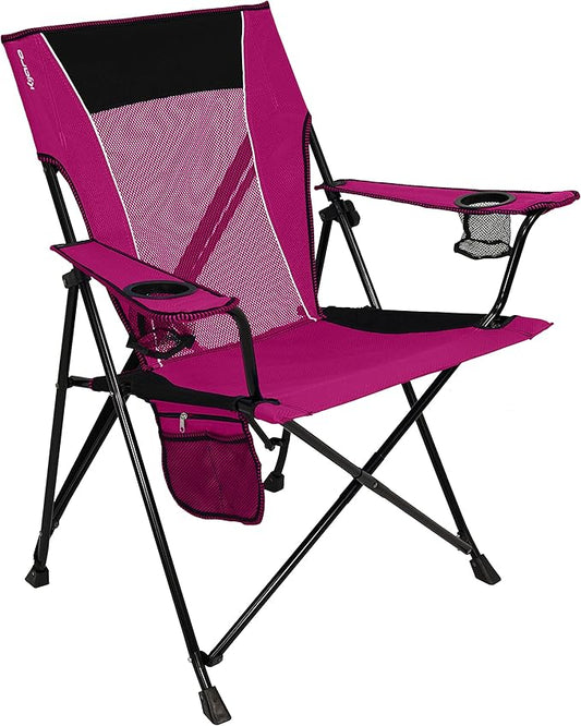 Kijaro Dual Lock Portable Camping Chairs - Enjoy the Outdoors with a Versatile Folding Chair for Sports, Lawn - Dual Lock Feature Locks Position – Hanami Pink
