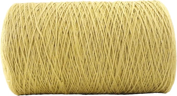1mm x 2500 Feet Yellow Jute Rope, Twine for Gardening Tomato Climbing Plant Tie Floristry Crafts Gift Wrapping Packing Decor