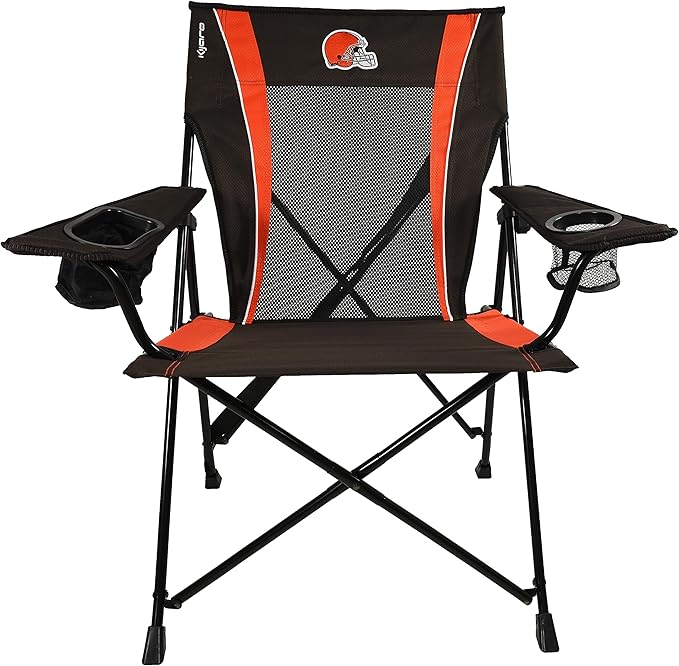 Kijaro Sports Fan Folding Chair, 26" L x 35.5" W x 37" H, Cleveland Browns