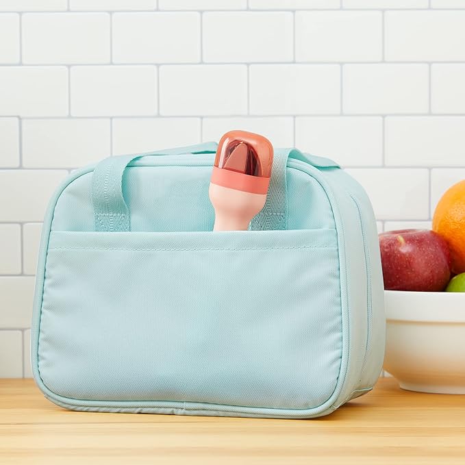 ZOKU Pocket Utensil Set, Peach - Stainless Steel Fork, Knife, and Spoon Nest in Case - Portable Design for Travel, School, Work, Picnics, Camping and Outdoor Home Use