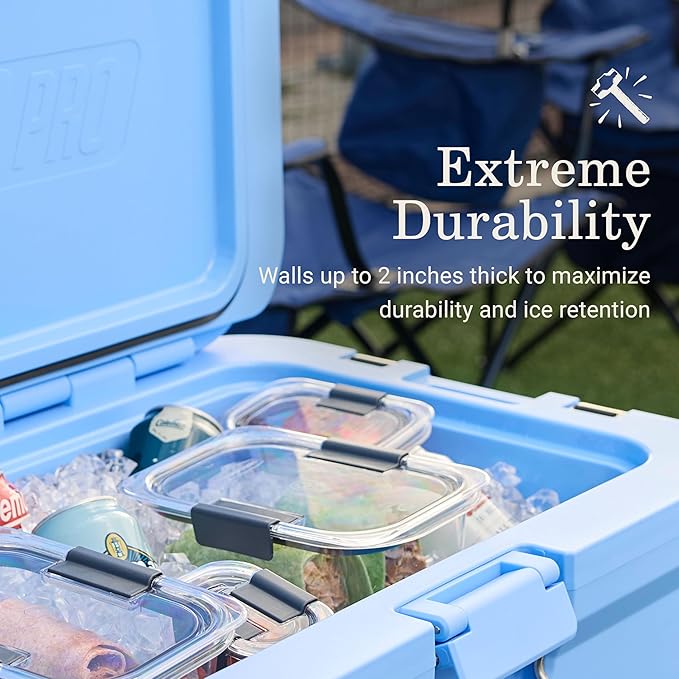 Coleman Pro Heavy-Duty, Blue Sky, 25qt Ultra-Light Premium Hard Cooler, Extra-Thick Insulation Keeps Ice up to 3 Days, 36-Can Capacity