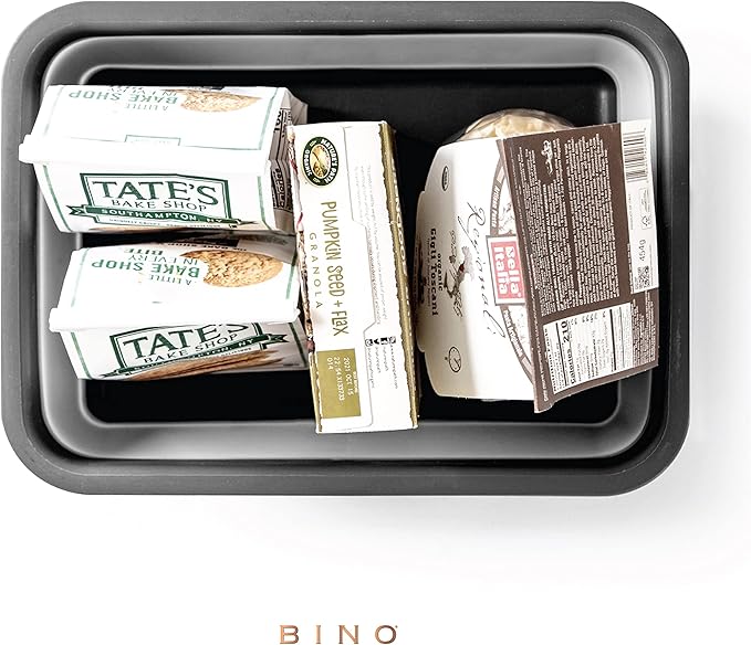 BINO Collapsible Wash Basin - Grey | Portable Dish Tub | Kitchen | Camping | Sink | Home Essentials | Baby Travel | Folding Dish Pan for Maximum Space Saving