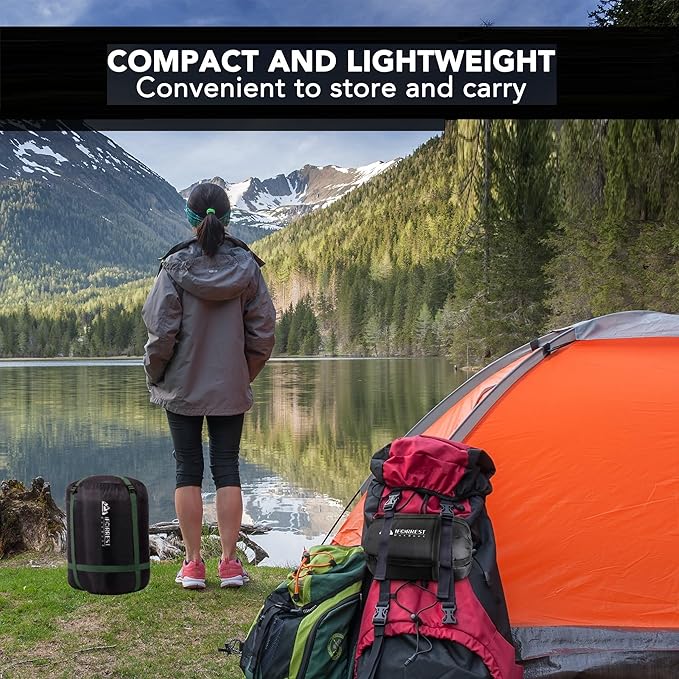 IFORREST Cotton Flannel Double Sleeping Bag for Adults - 2-Person 10°F Cold Weather Camping Bed - Extra-Wide & Warm Queen-Size XXL