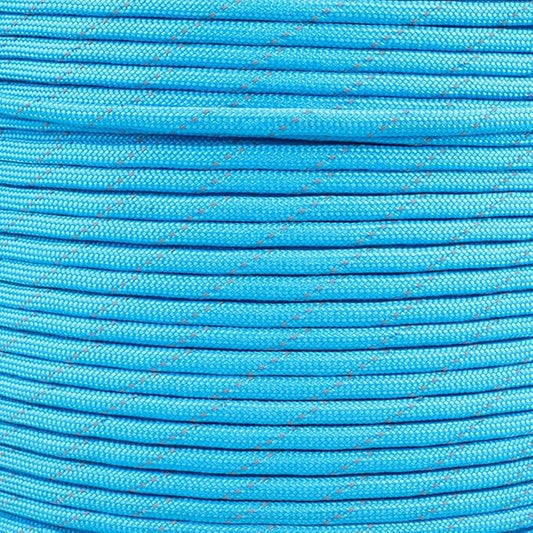 Paracord Planet Reflective 550lb Paracord – 7 Strand Type III Nylon Parachute Cord for Outdoor Visibility, Hiking, and Crafting – 30+ Colors and 4 Length Options