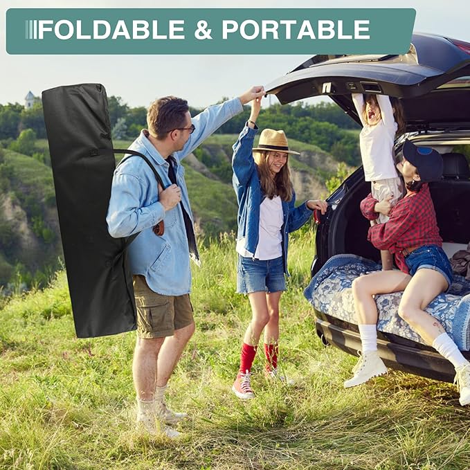 ZENPETIO Folding Camping Cot for Adult, 28In Portable Sleeping Cot with Mattress, Outdoor Heavy Duty Cot Bed for Camp with Carry Bag, Max Loading 500lbs for Home, Office, Camp, Travel, Vacation