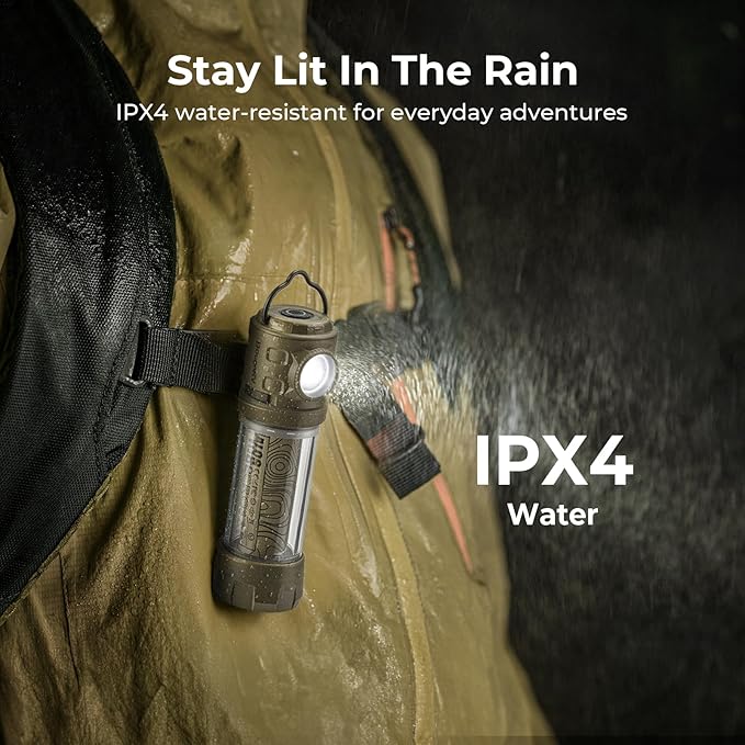 BougeRV AL06 Camping Light, Ambient Light, Flashlight, Rechargeable Camping Lantern, Electric Lamp, IPX4 Waterproof, Portable Light for Camping, Hiking, Power Outage, Adventure, Emergency Use Outdoor