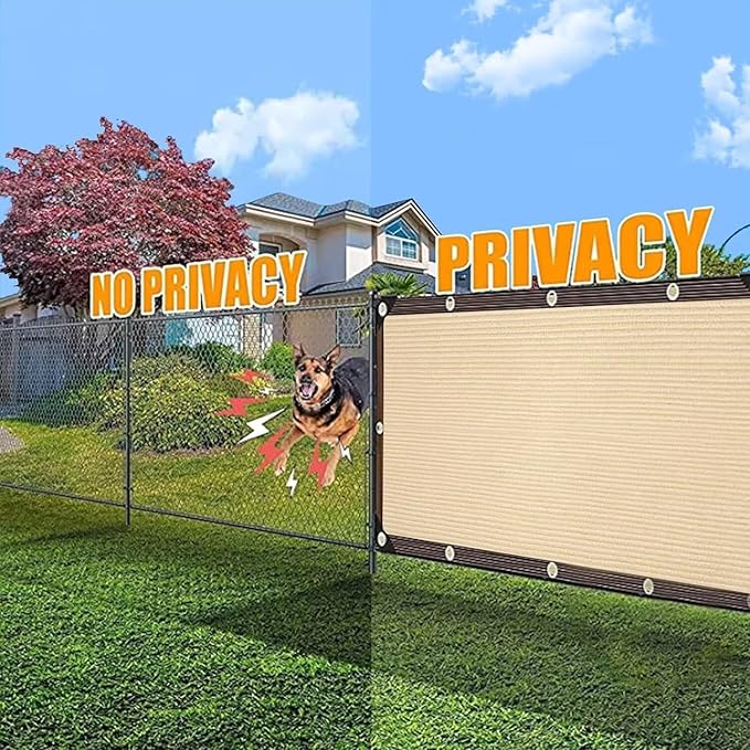 Shade Cloth - Pergola Sun Shade 90% Outdoor Shade Fabric with Grommets for Pergola Cover Patio Gazebo Deck Garden Porch Wheat(8X10FT)