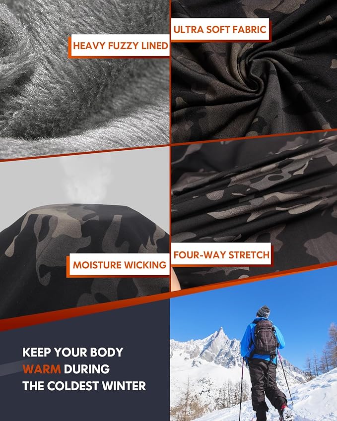 CL convallaria Thermal Underwear Long Johns Set Mens Winter Gift Hunting Gear Sport Base Layer Bottom Top