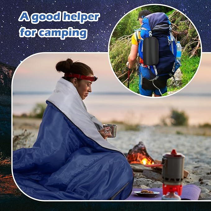 Macarrie 12 Pack Camping Sleeping Bags for Adults Bulk Cold Weather Kids Sleeping Bag for Homeless Lightweight Waterproof Compression Sack for Backpacking Traveling Hiking Outdoor