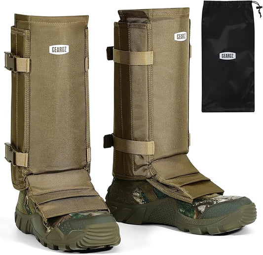 Snake Gaiters Snake Chaps, Waterproof Lower Legs Snake Guards, Snake Bite Protective Gaiters, Anti-Snake Gaiters for Men/Women, Adjustable Size for Hunting/Hiking/Farm Working
