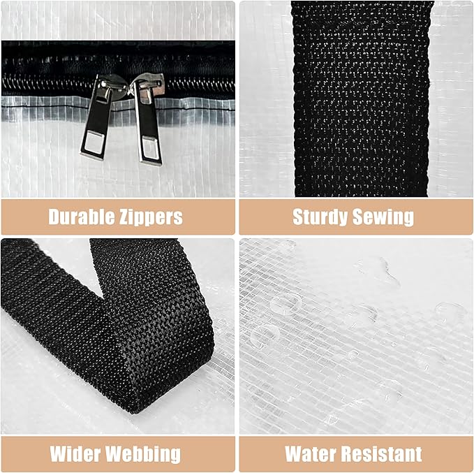 Heavy Duty Moving Bags and Moving Boxes - Extra Large Packing Bags and Storage Totes, Collapsible and Foldable Option for Moving and Storage, Multicolored, 93 L - 12 Pack