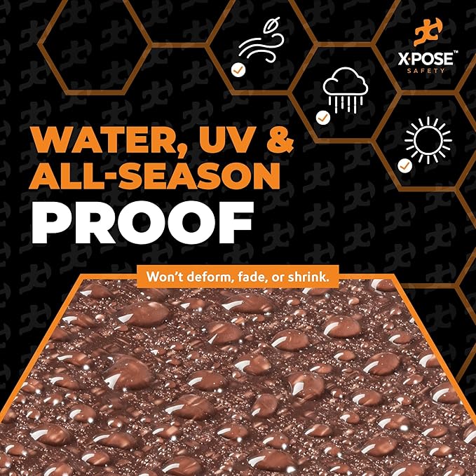 12' x 25' Brown/White Ultra Heavy Duty Tarp - 20 Mil Waterproof Cover With UV Protection, Reinforced Corners for Rain, Camping, Tent - Extra Large Outdoor Tarp
